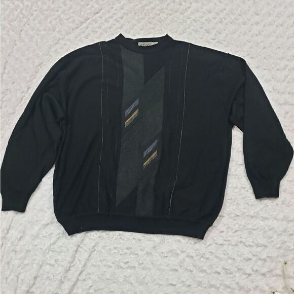 Vintage Grandpa Sweater Wool Blend Size Large St Croix Knits - Picture 1 of 8